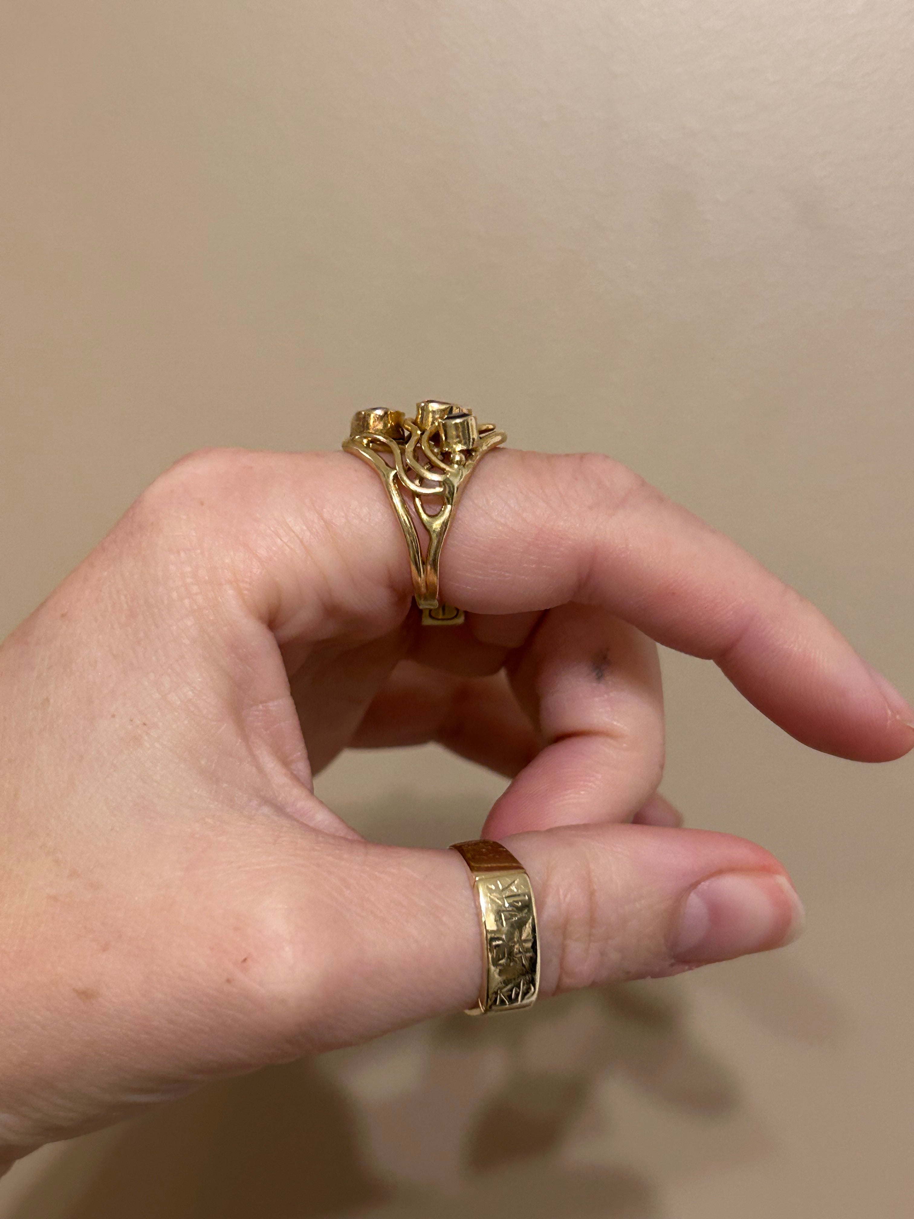 Gemstone Cluster Ring