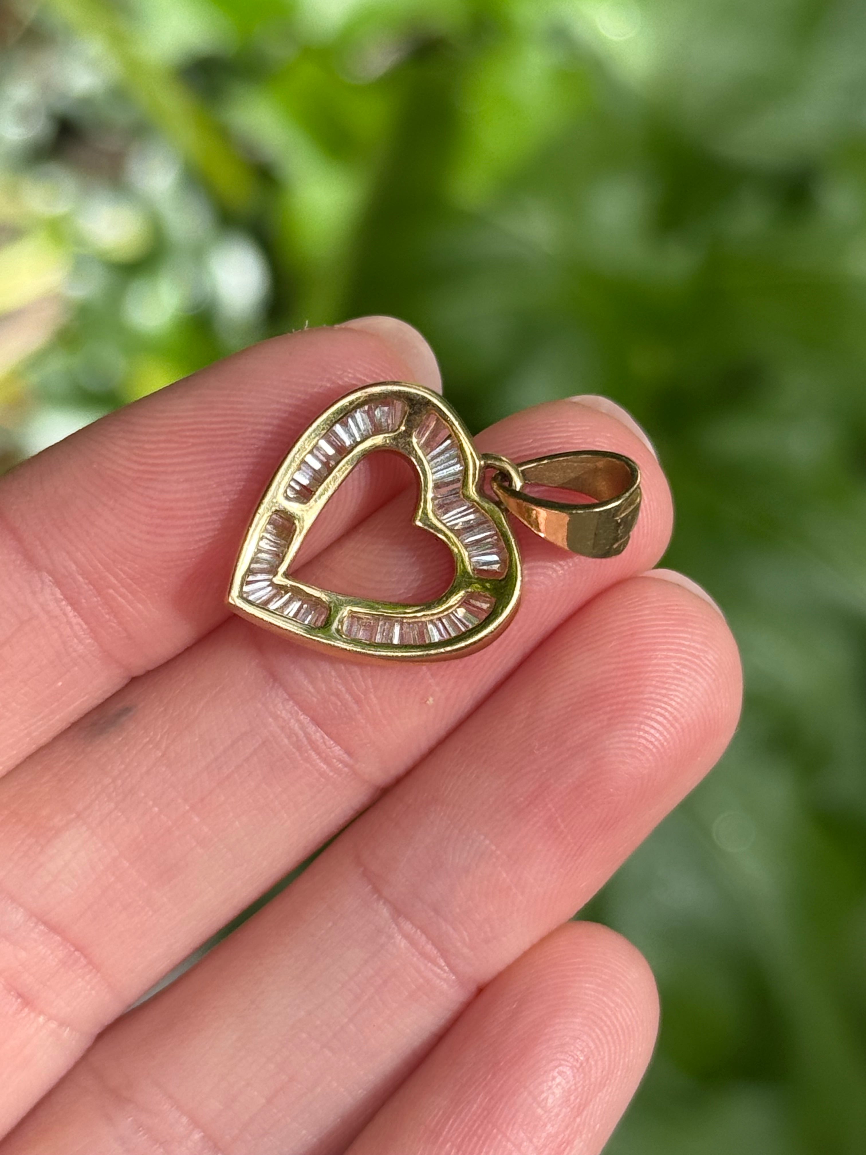 Diamond Baguette Heart