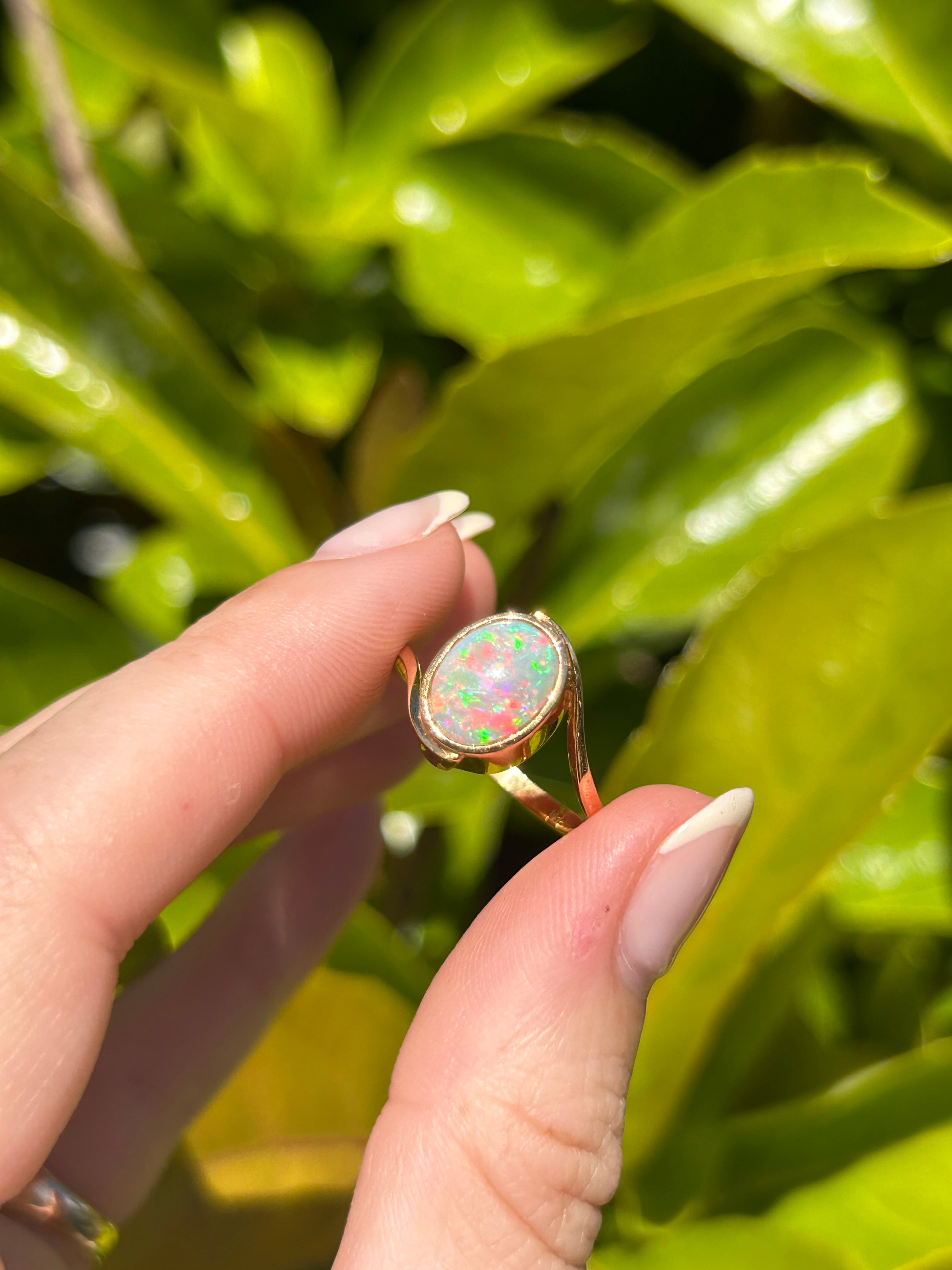 Opal Bezel Bypass Ring