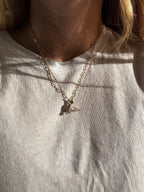 Gemstone Diamond Hummingbird Charm/ Pin