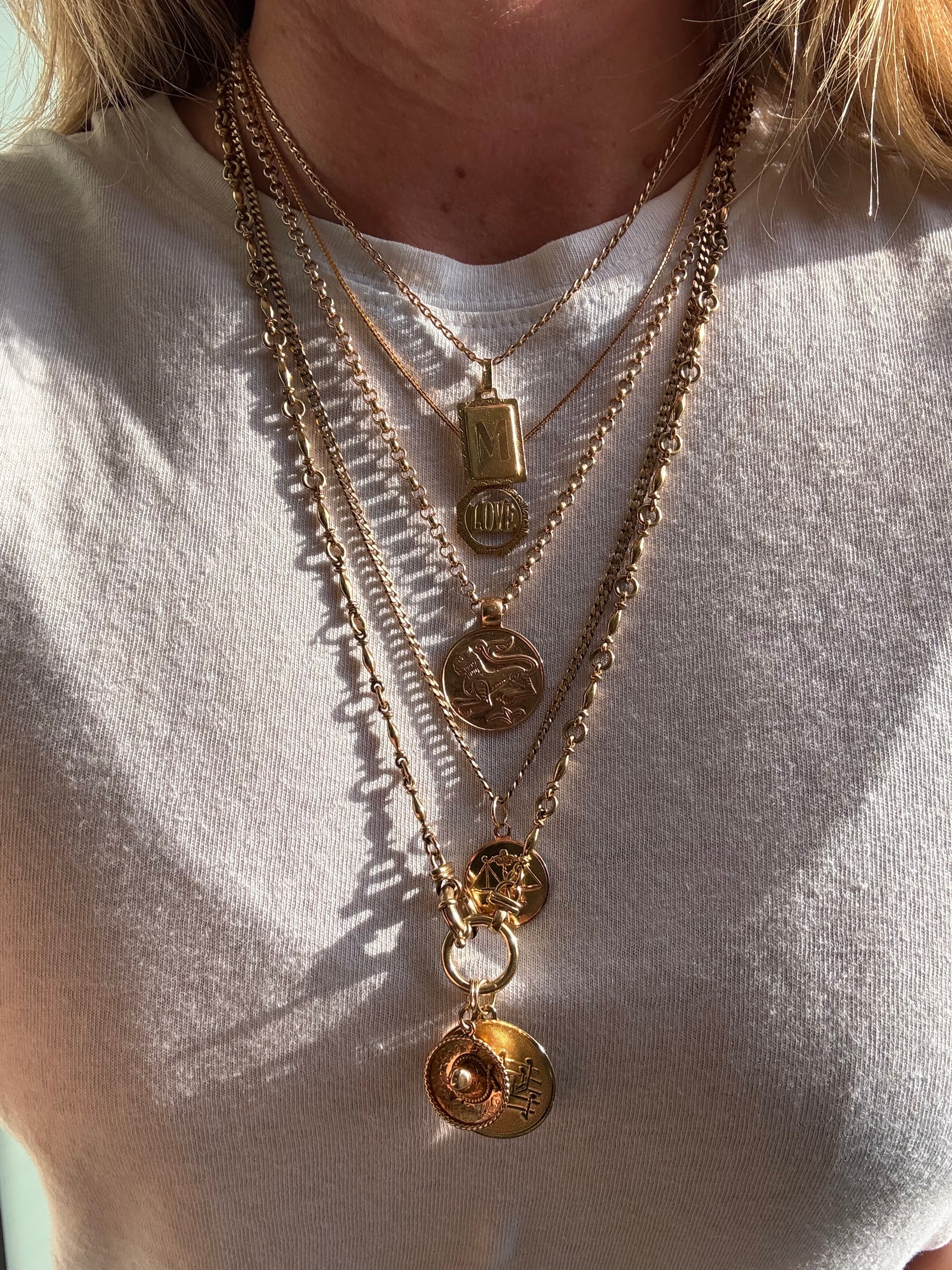 Solid Fancy Link Antique Chain