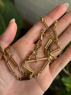 Antique Fancy Trombone Love Knot Watch Chain