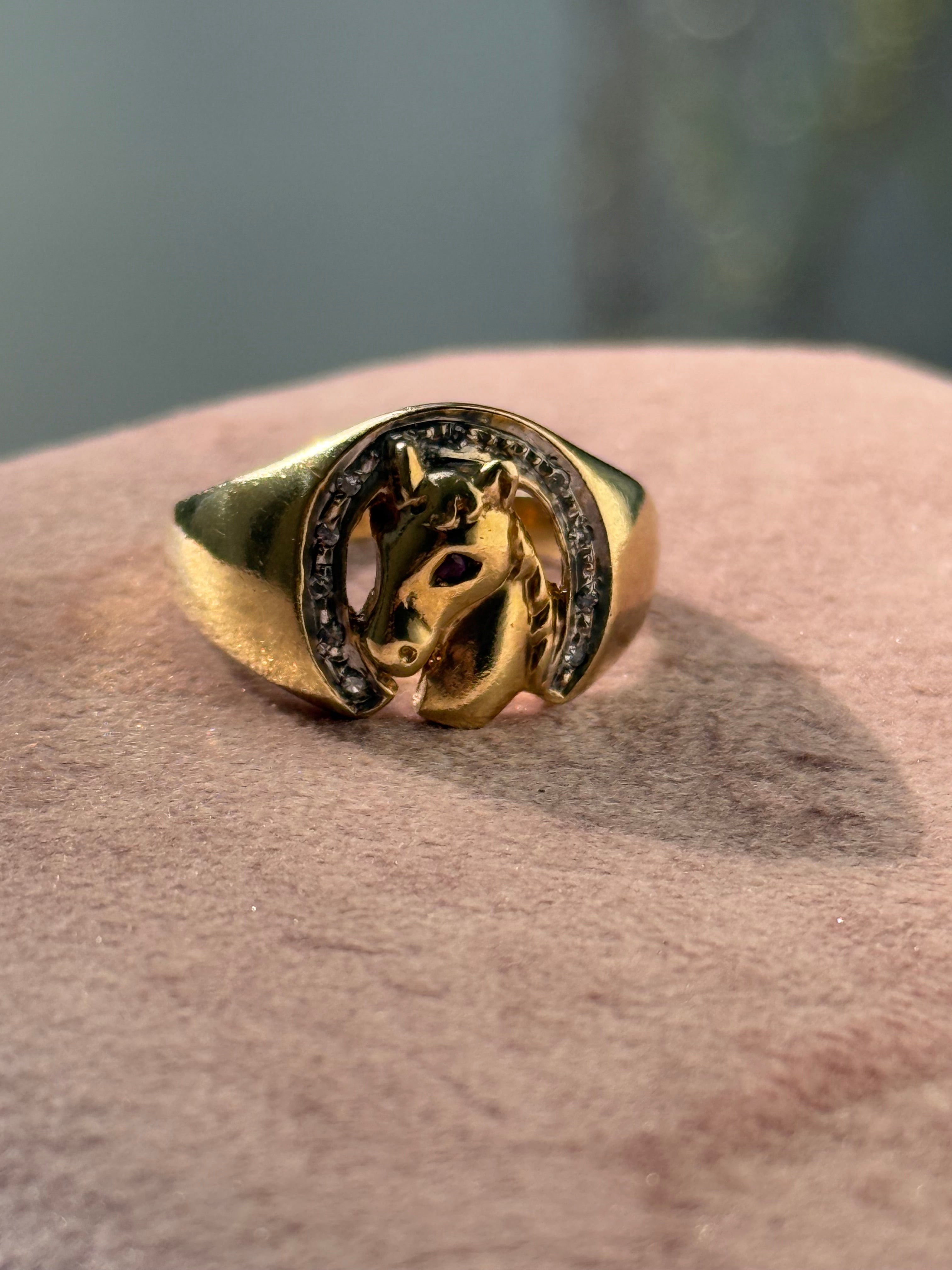 Diamond Unicorn or Horse Ring