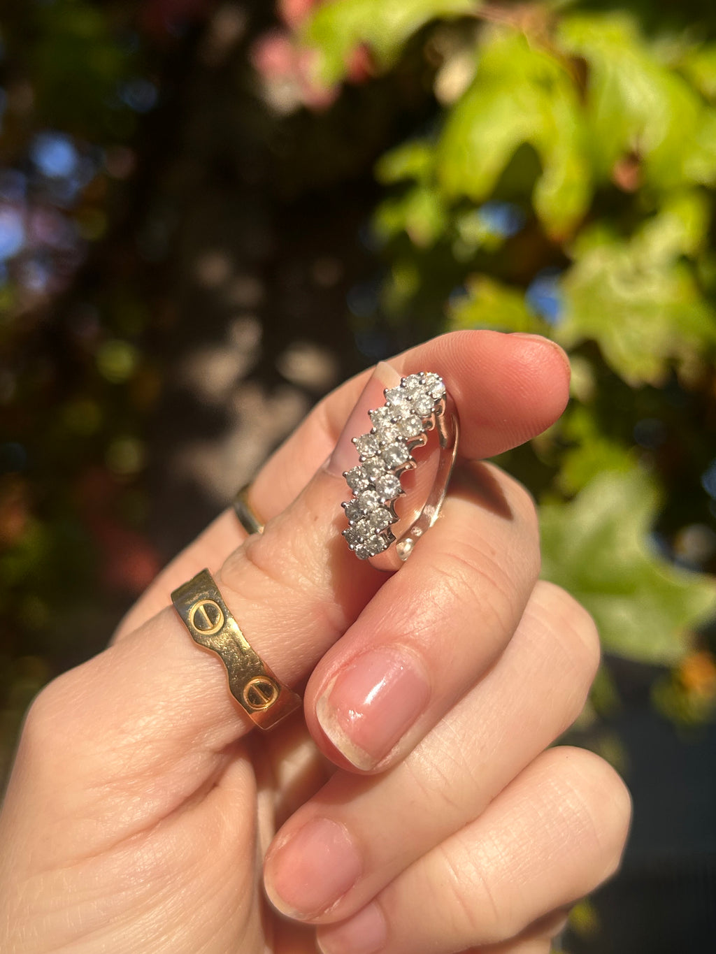 Diamond Cluster Ring