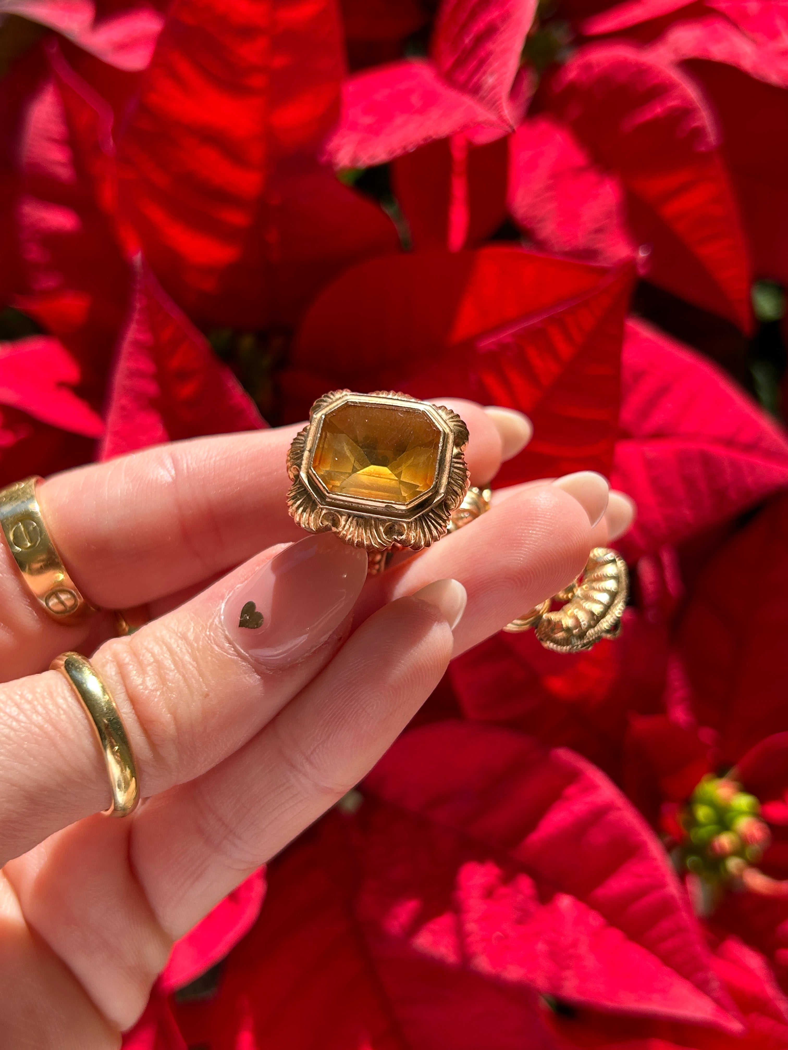 Antique Rare Citrine Fob Charm