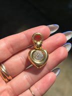 Diamond Puffy Heart Charm