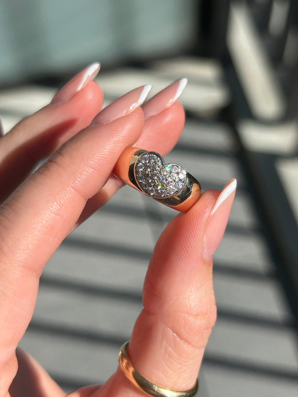 Diamond Pave Heart Ring