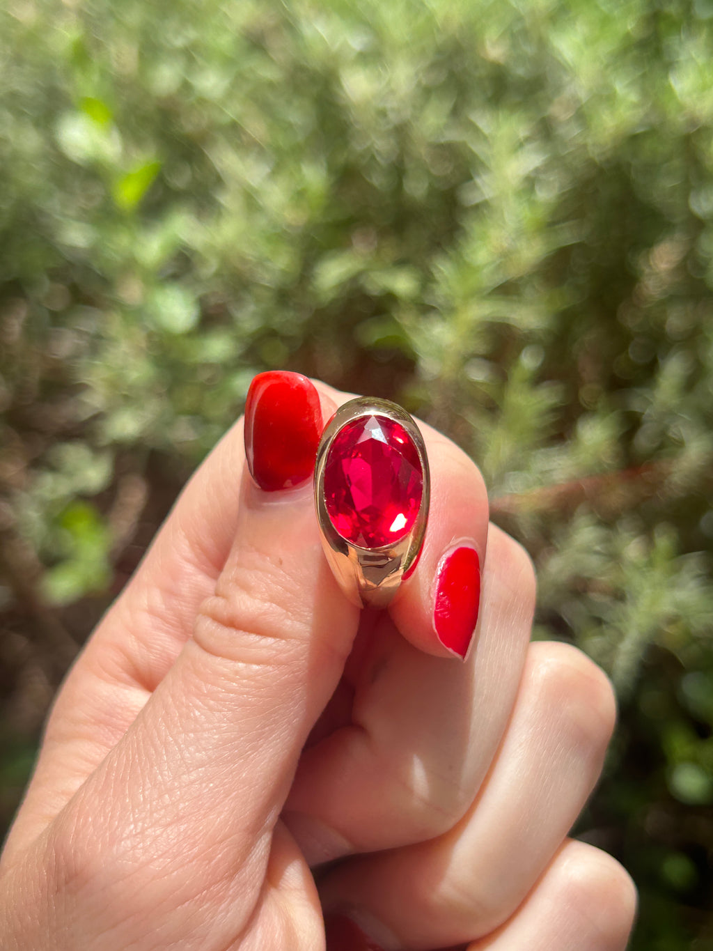 Mega Ruby Aura Ring
