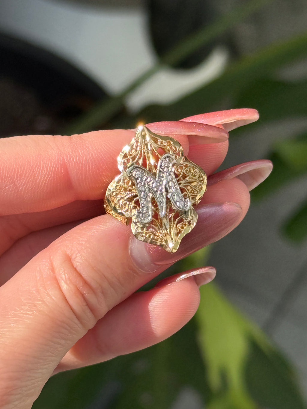 Diamond Filigree M Ring