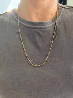 Solid Long Diamond Cut Ball Chain