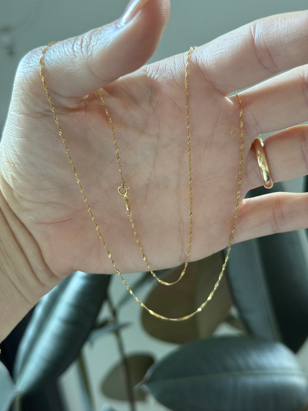 Dainty Shiny Twisted Rope Chain