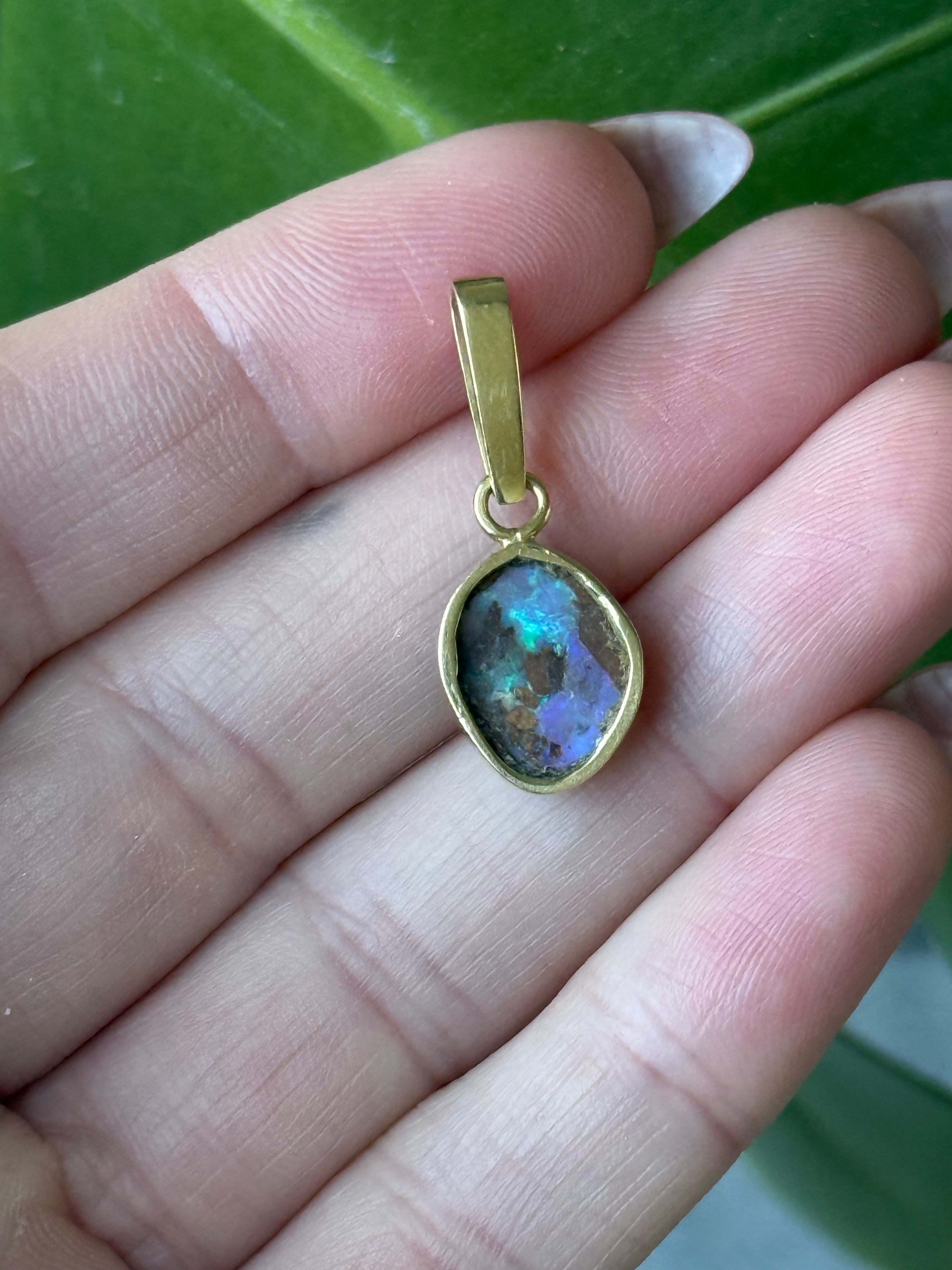 Boulder Opal Charm