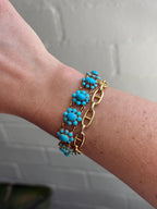 Turquoise Floral Bracelet