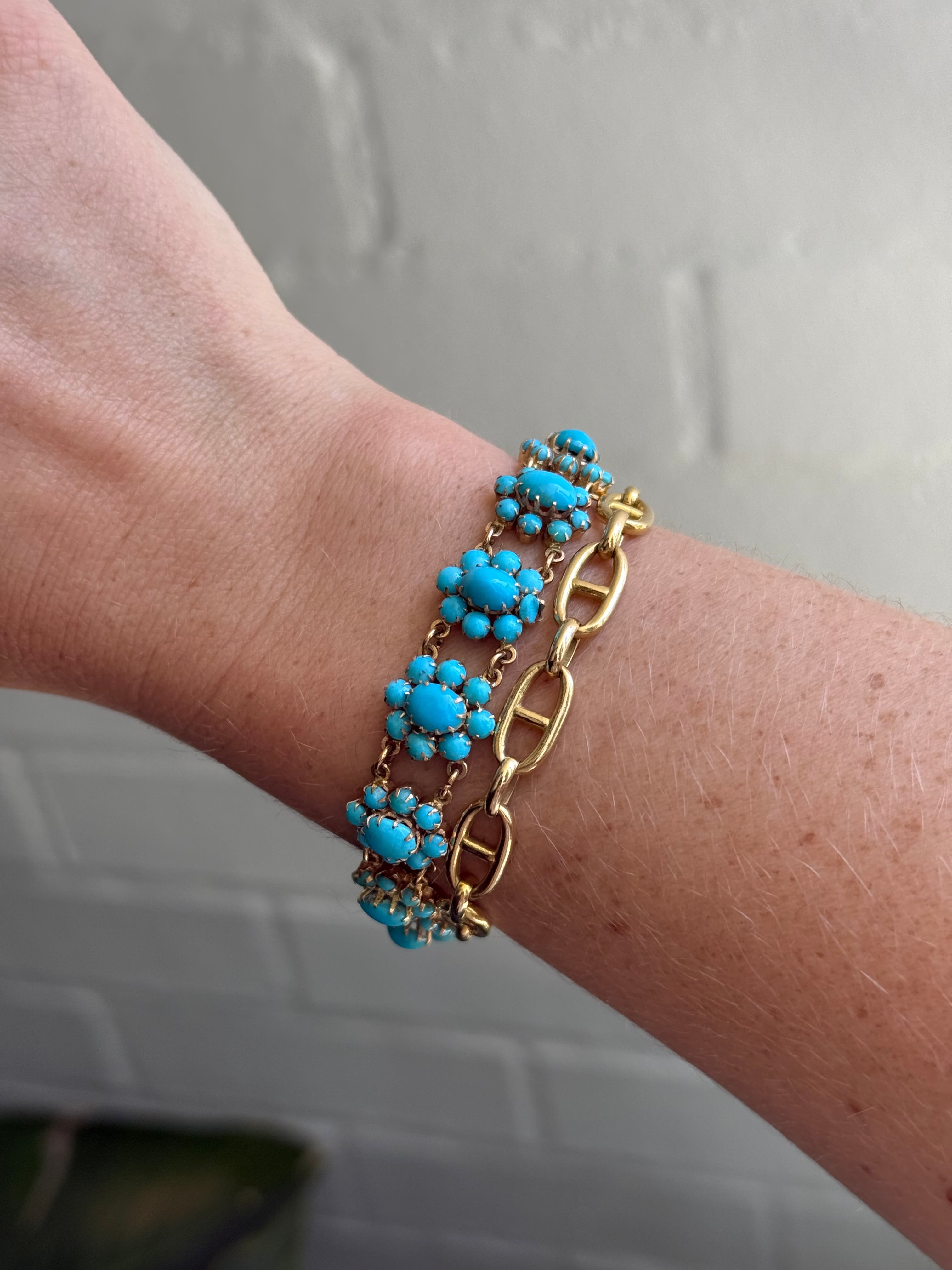 Turquoise Floral Bracelet