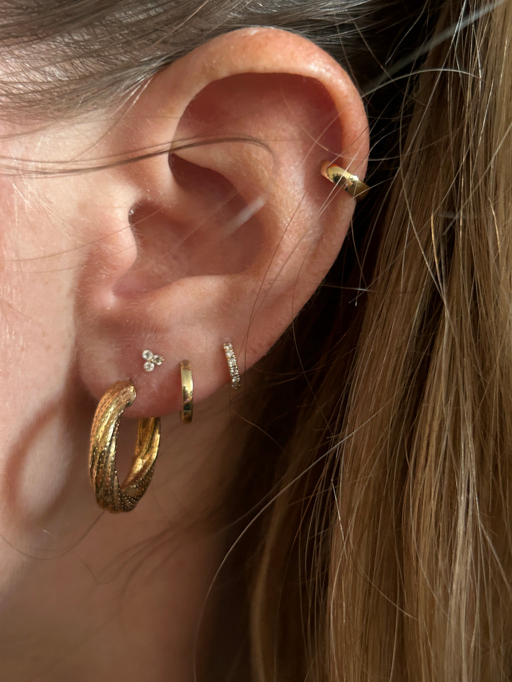 Twisted Textured Hoops