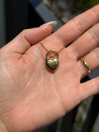 Rolo Heart Padlock Bracelet