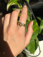 Diamond Heart Buckle Ring