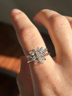 Diamond Dragonfly Cluster Ring