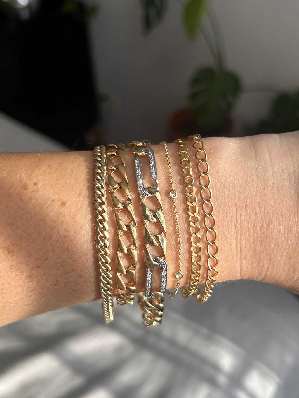 Dainty Diamond Bezel Bracelet is