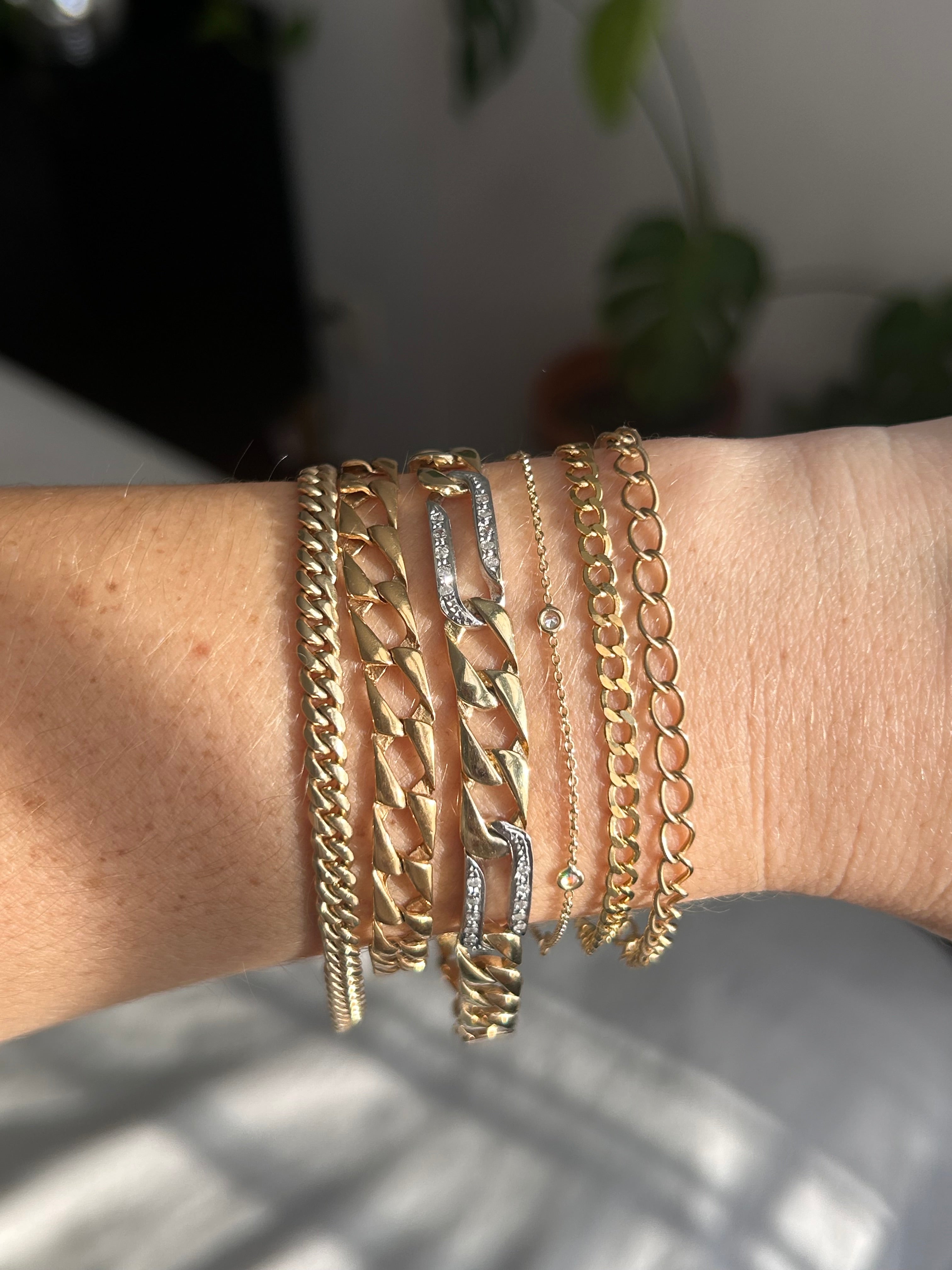 Dainty Diamond Bezel Bracelet is