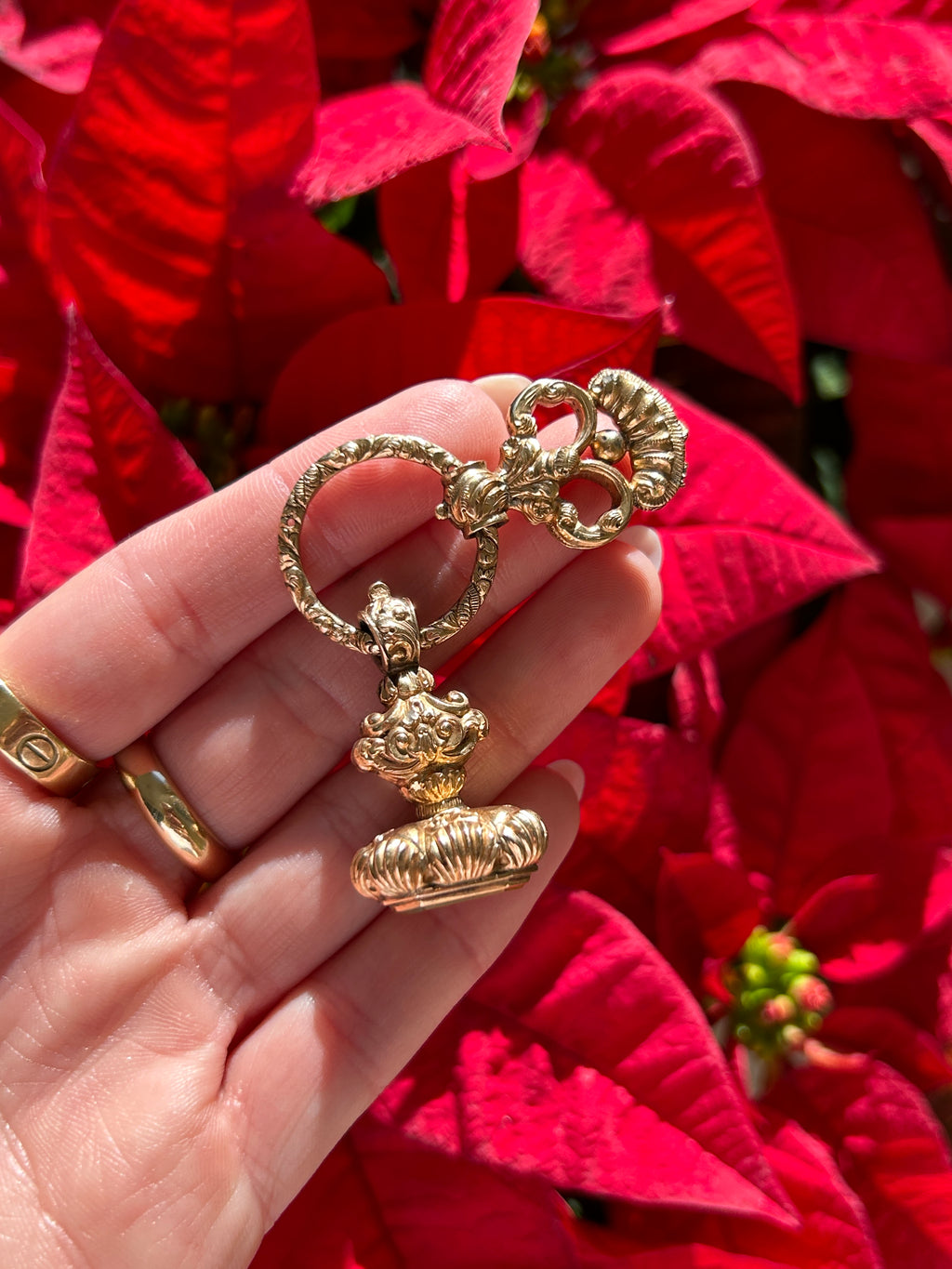 Antique Rare Citrine Fob Charm