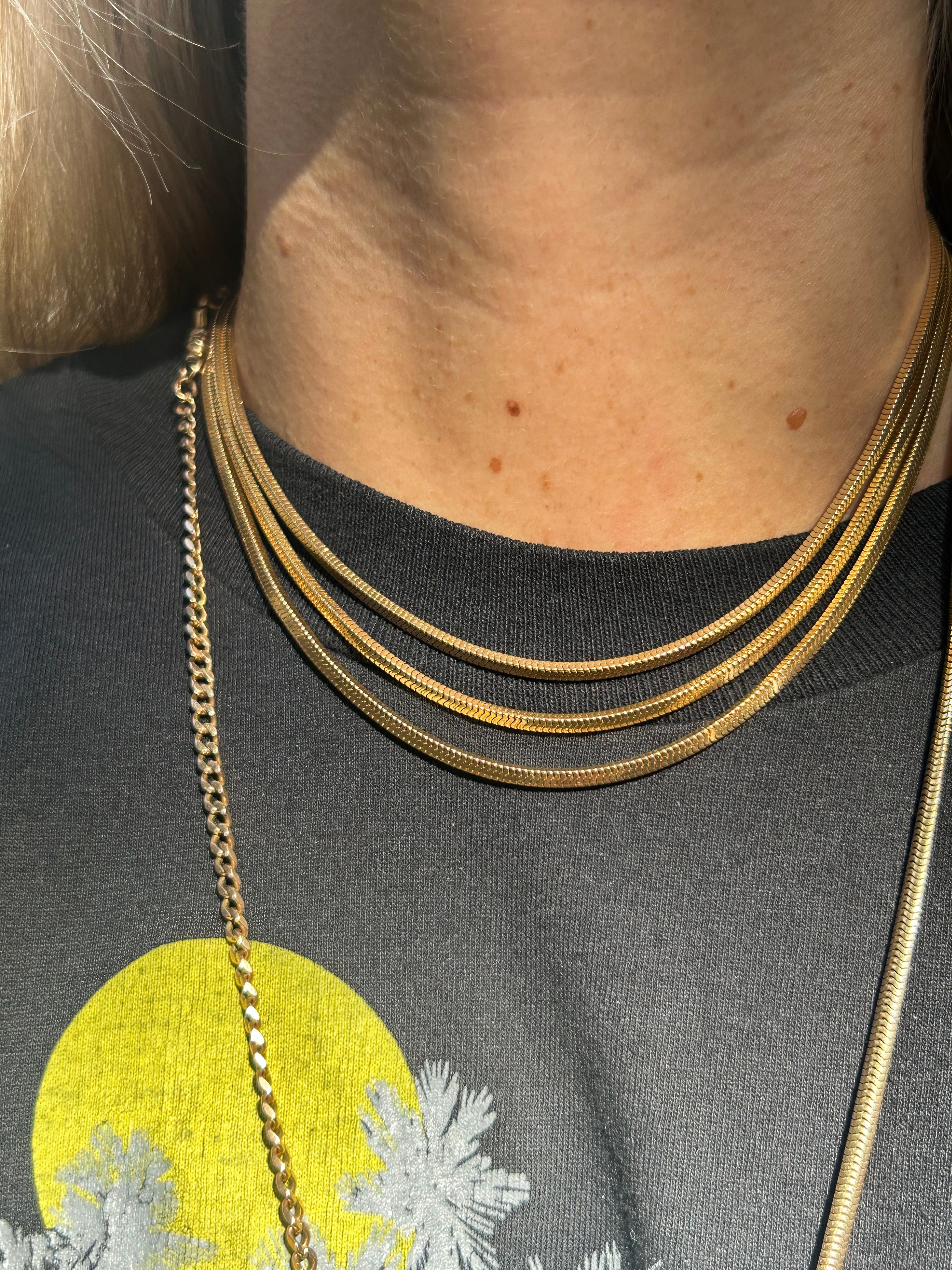 Triple Square Graduated Snake Choker