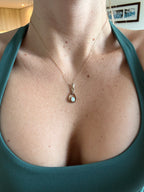 Opal Diamond Drop Charm