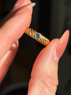 Sapphire Croissant Band