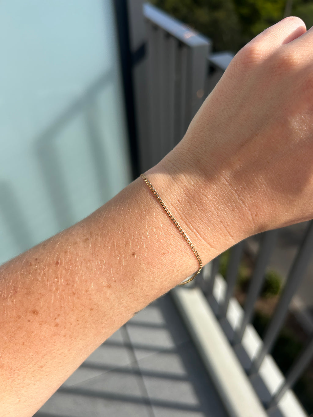 Dainty Flat Curb Bracelet