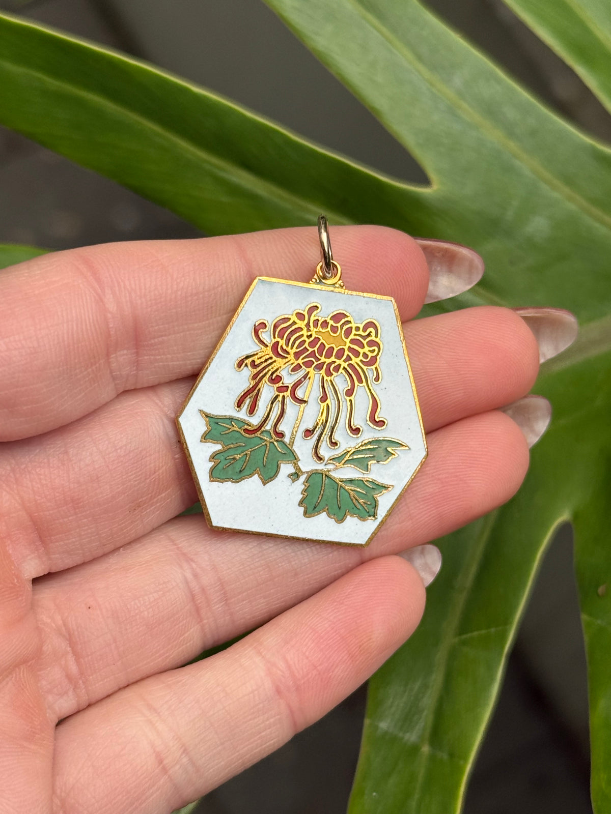 Red Chrysanthemum Pendant