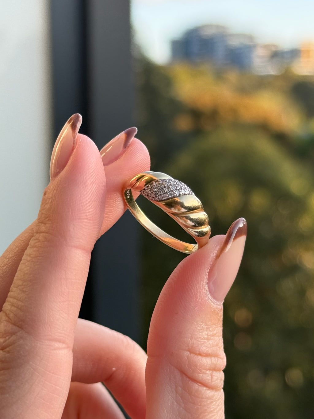 Diamond Croissant Ring