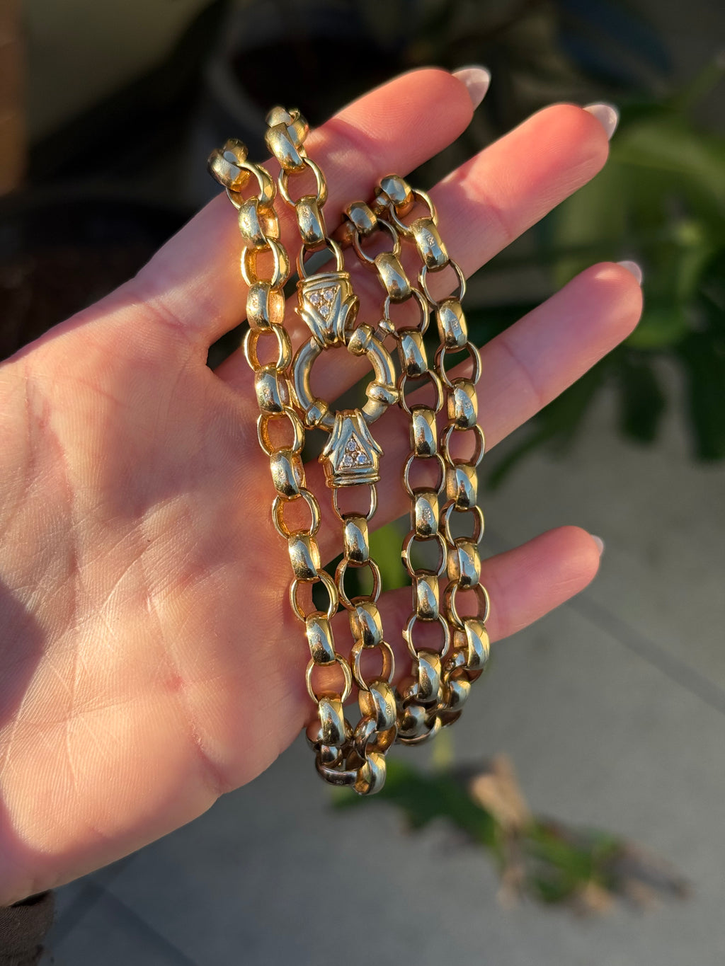 Chunky Diamond Bolt Rolo