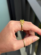 Peridot Flower Ring