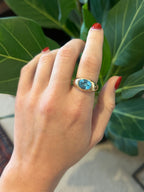Blue Topaz Aura Ring