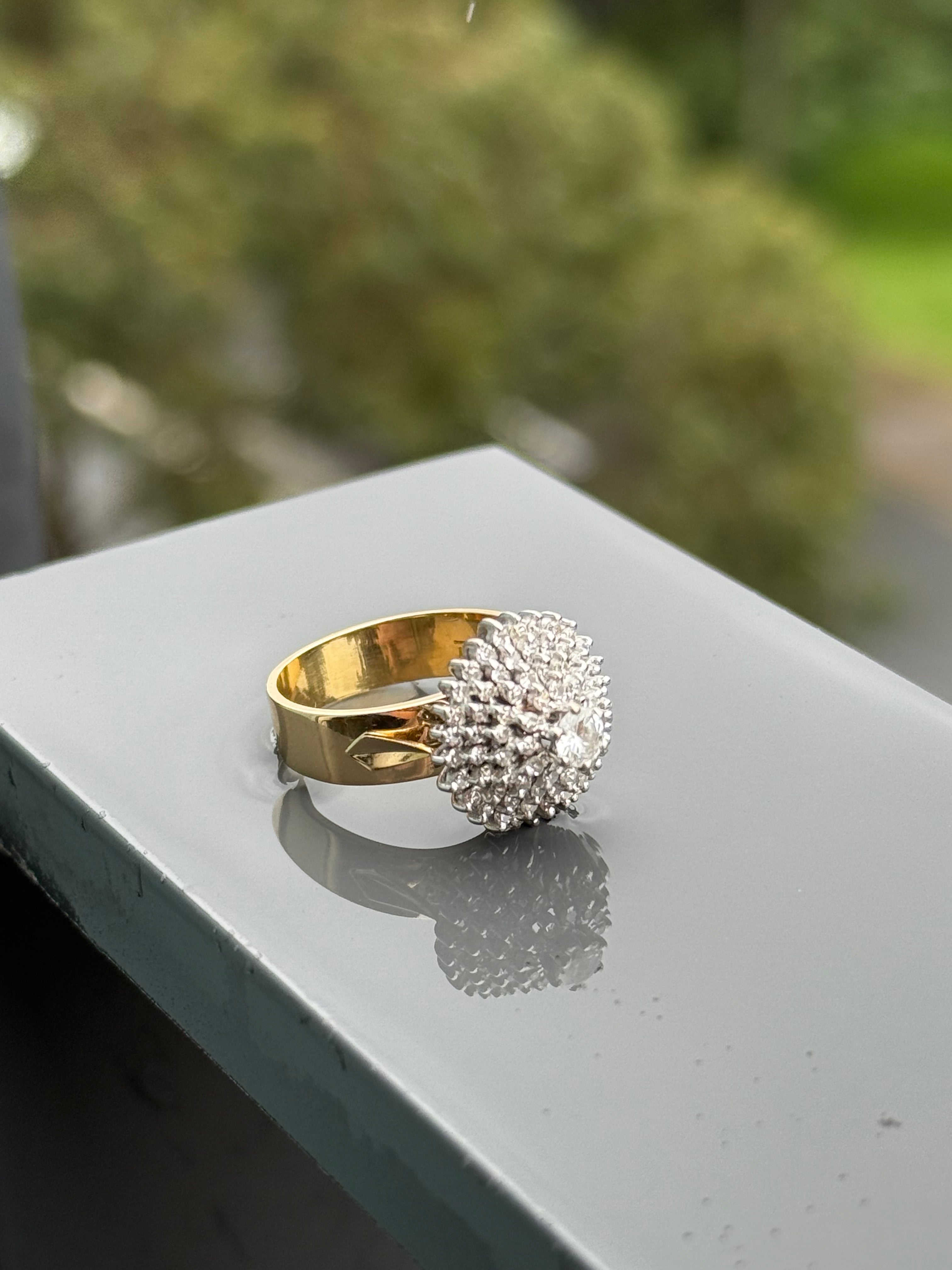 Diamond Burst Disco Ring