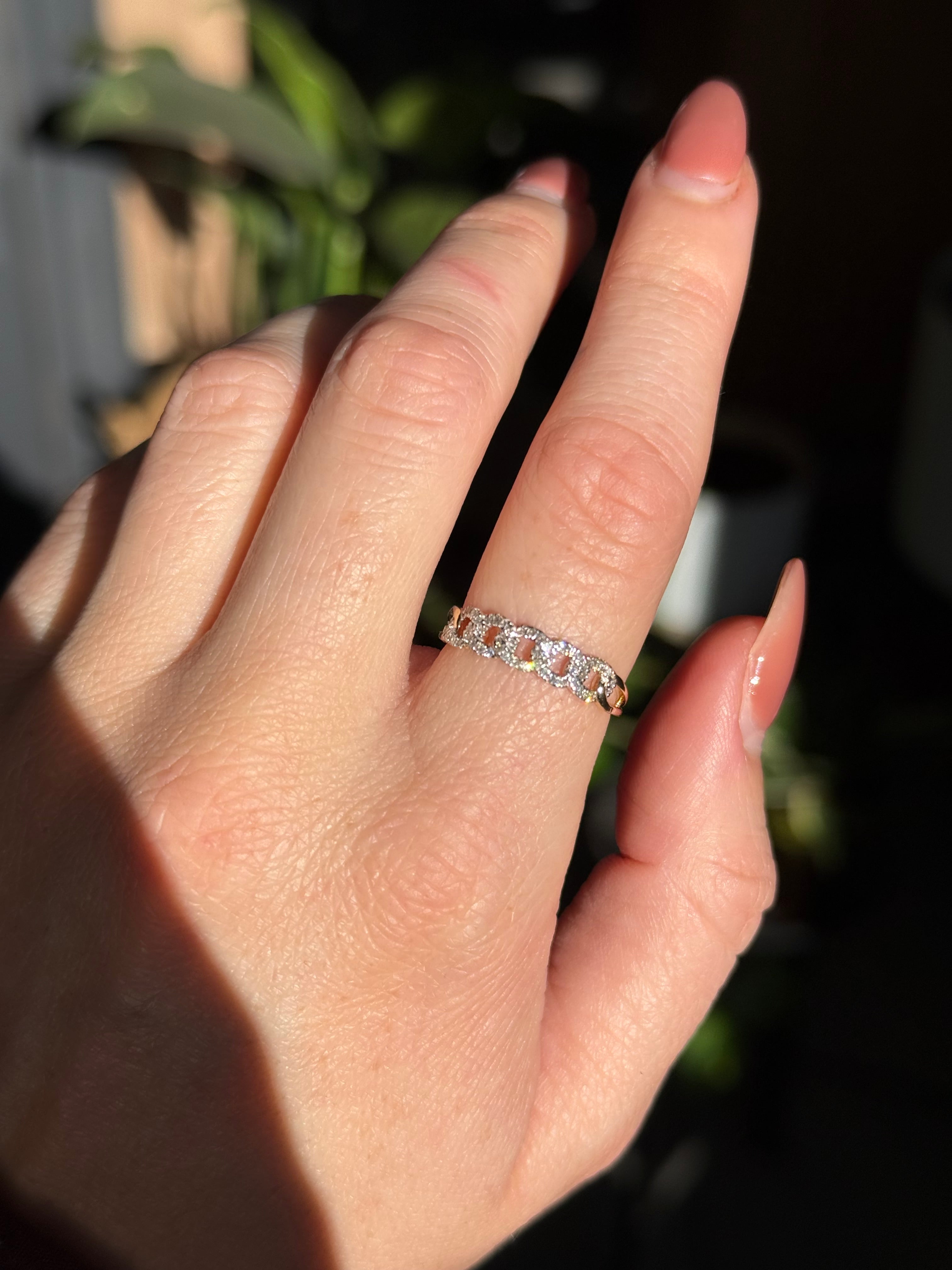Diamond Curb Ring