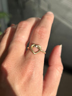 Heart Pretzel Diamond Ring