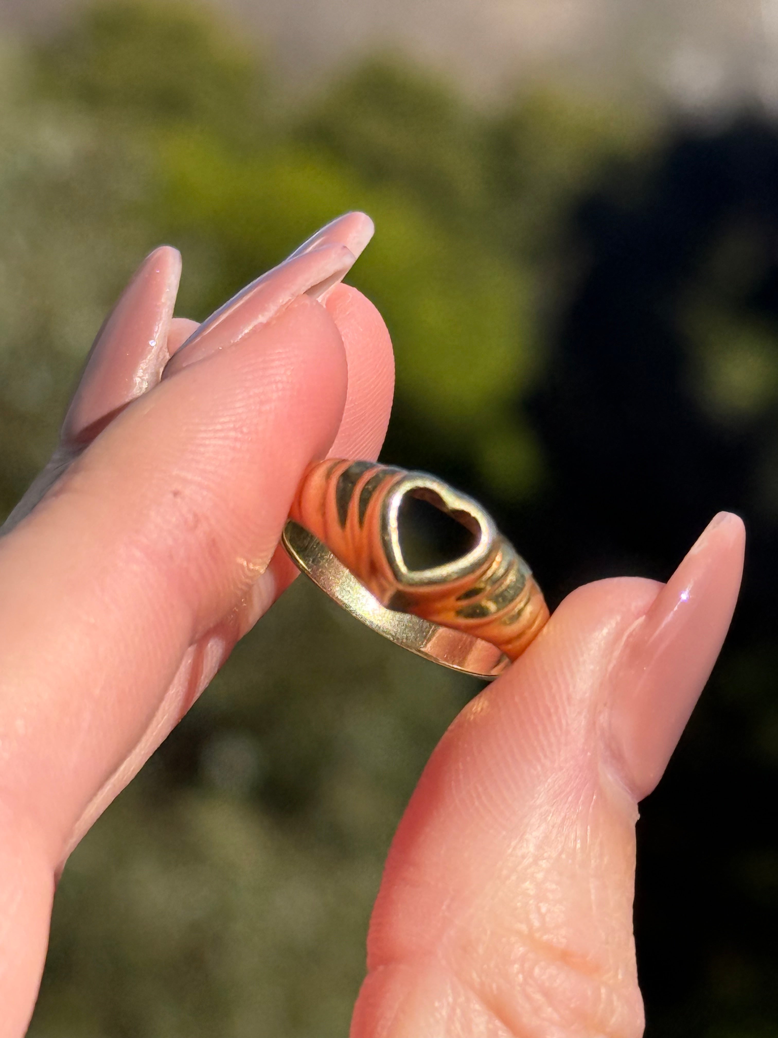 14k Ruby Heart Ring