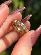 18k Diamond Channel Band