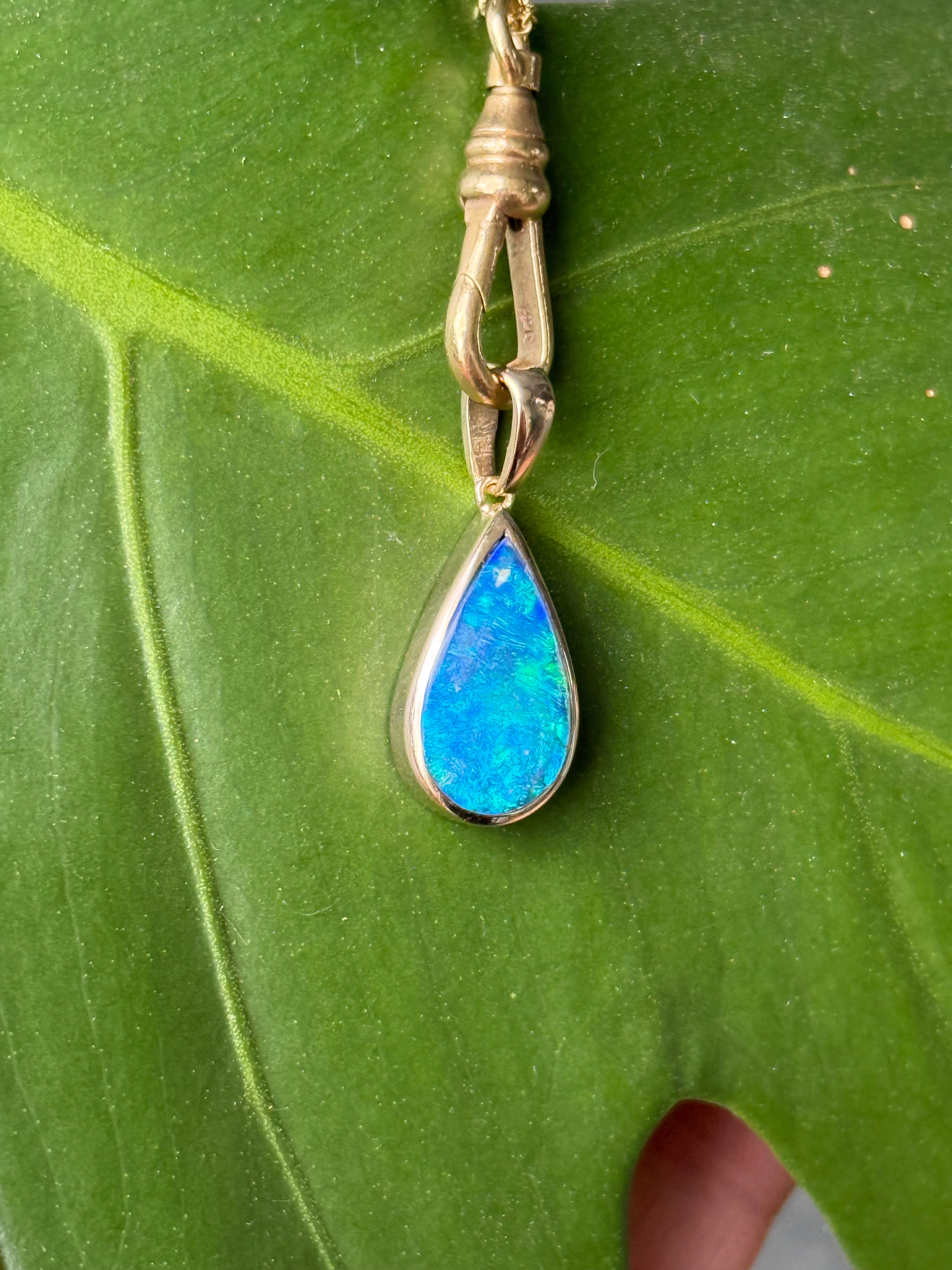 Teardrop Opal Charm