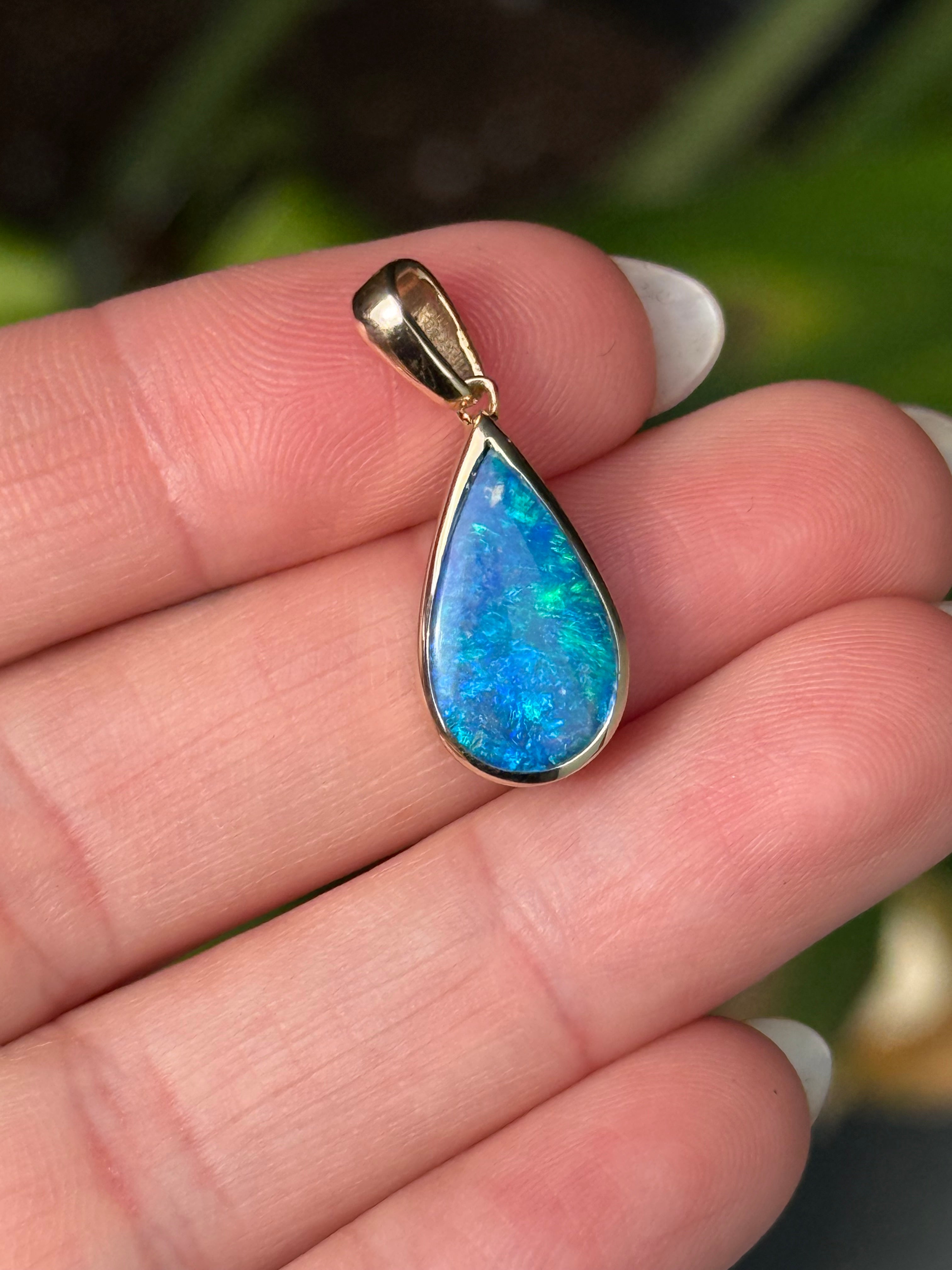Teardrop Opal Charm
