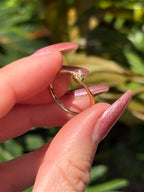 18k Diamond Heart Whisper Band