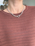 Solid Silver Bolt Curb