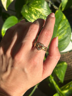 Diamond Heart Buckle Ring