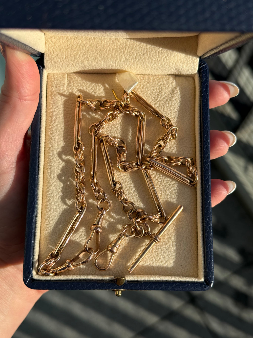 Antique Solid Fetter Fancy Watch Chain