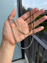 Load image into Gallery viewer, Aqua Sapphire Curb Strand

