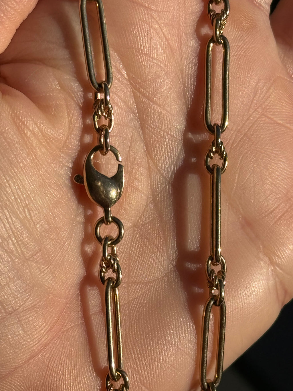 Solid Love Knot Trombone Chain
