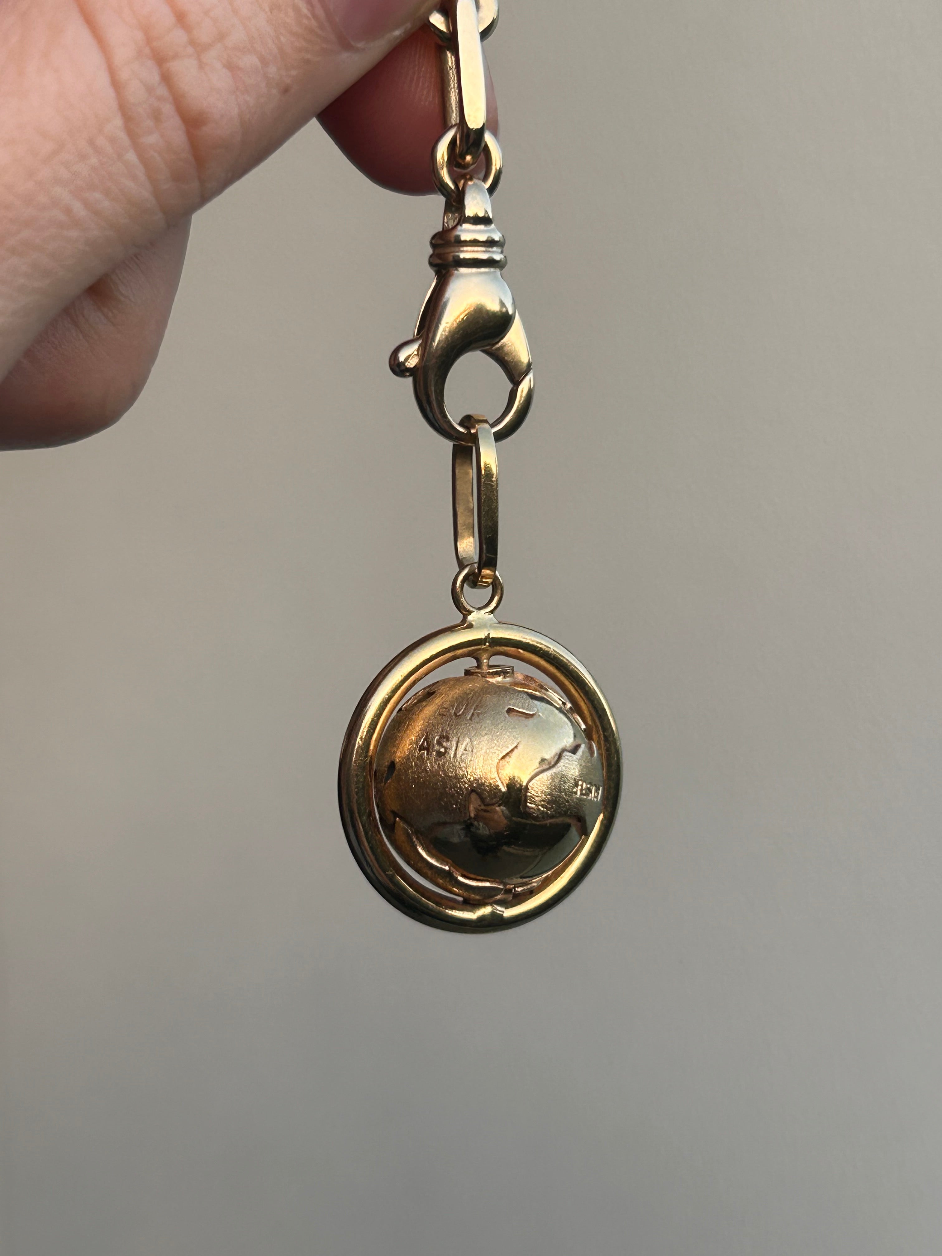 Spinning Globe Charm