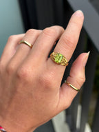 Peridot Flower Ring