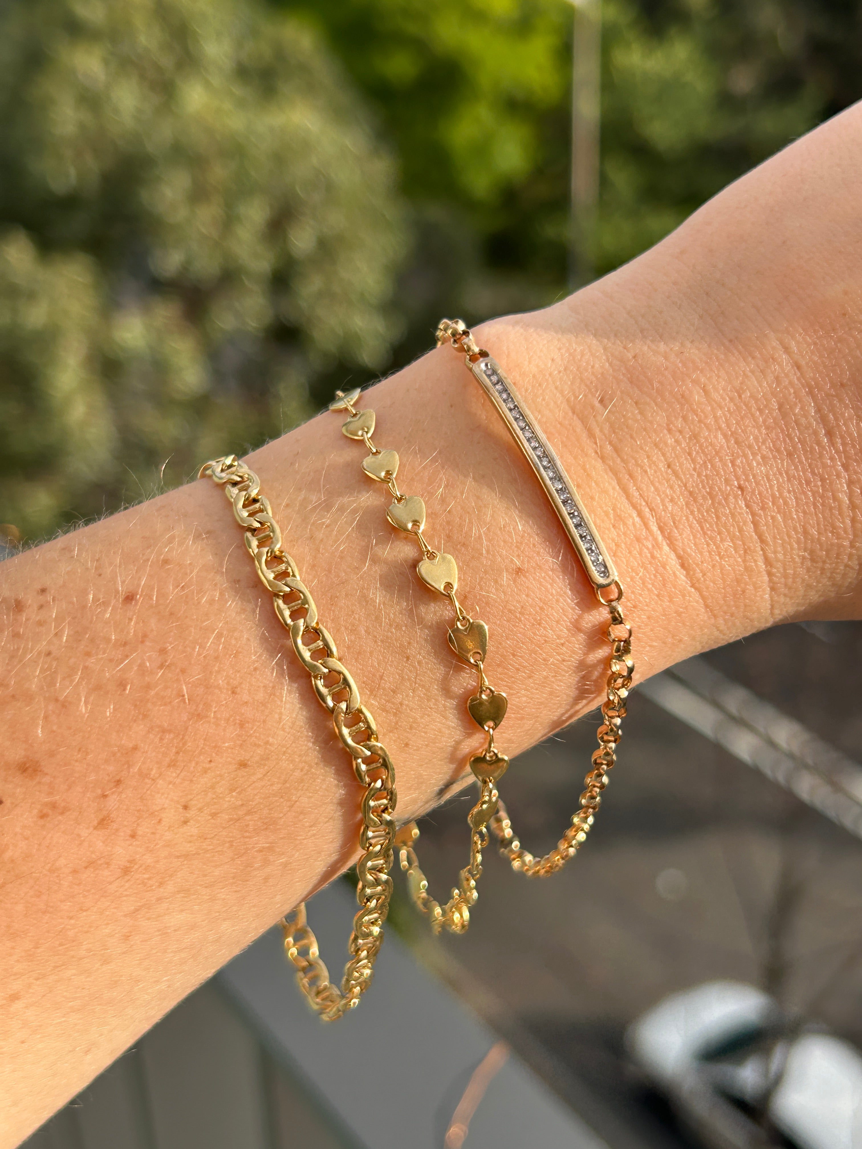 Antique Diamond Bar Bracelet